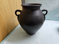 T1421 black ceramic pot 30 cm