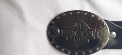 Belt buckle motorcycle with jeans stars inscription