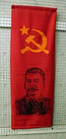 Szovjet Sztálin zászló. Anyaga vászon N5