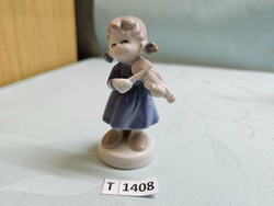 T1408 capodimonte girl with violin 10 cm