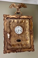 Large quarter-stroke biedermeier frame clock a. Olbrich musical mechanism