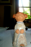 Ask - Antalfiné Sainte Katalin - charming little ceramic girl - art&decoration