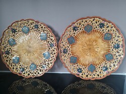 2 Zsolnay wall plates