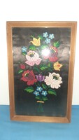 Embroidered mural
