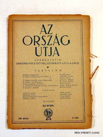 1937 október  /  AZ ORSZÁG ÚTJA  /  RÉGI EREDETI ÚJSÁG Ssz.:  6618