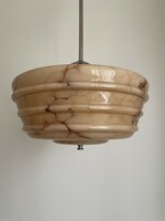 Bauhaus / art deco lamp pendant duplex glass shade 30cm