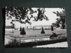 Postcard, Balaton spa, beach promenade, park detail