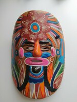 Gazdagon díszített mexikói cserép maszk