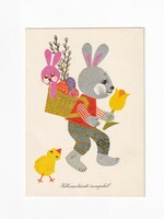 H:73 Húsvéti Üdvözlő képeslap postatiszta "Képzőművészeti grafikai lapok" bélyeggel