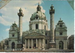 Postcard 0078 (Austria) Charles Church of Vienna postal clerk