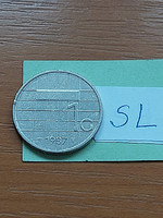 Netherlands 1 gulden1987 nickel, Queen Beatrix sl