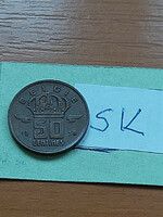 Belgium belgie 50 centimes 1958 miner, bronze sk