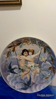 Austrian antique, large numbered earthenware wall ornament, bowl. 40cm