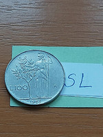 Italy 100 lira 1963, goddess Minerva, stainless steel sl