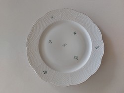 Old Herend serving plate with green floral cake 28.5 Cm