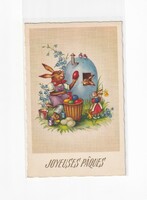 H:122 Húsvéti régi Üdvözlő képeslap "Postatiszta" 1945