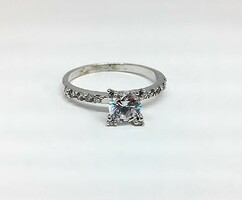 White gold solitaire ring (zal-au108105)