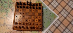 Travel chess set - retro wooden