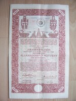 1000 Korona Államadósági kötvény, Járadékkölcsön 1915 + szelvények