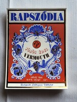 Italosüveg címke_Rapszódia Vermouth vörös_használatlan