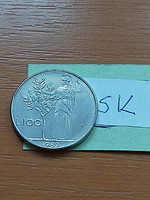 Italy 100 lira 1989, goddess Minerva, stainless steel sk
