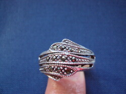 Silver ring with marcasite 18 mm