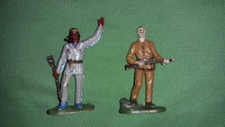 Elastolin western winnetou and old shatterhand - pierre brice&lex barker painted toy soldiers 5cm