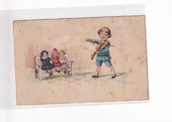 H:124 antique greeting card 1918