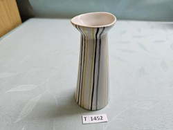 T1452 Hollóházi csíkos váza 14 cm