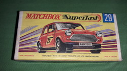 1970. MATCHBOX NO.29. -LESNEY - RACING "MINI" - 1:64 méretű fém kisautó EREDETI DOBOZÁVAL GYŰJTŐI