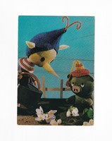 H:137 Üdvözlő képeslap "Bábos mazsola postatiszta" Képzőművészeti