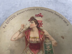 Ferenc József keserűvíz reklám tál (kartonpapírból) 1883-ból
