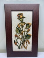 Ceramic wall picture rose 30x18