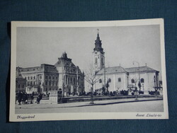Képeslap, Nagyvárad, Szent László tér látkép részlet,Márton Jenő kiadás,Lillafüred,1935-