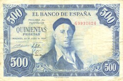 500 Pesetas pesetas 1954 Spain