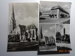 2 régi képeslap együtt: Bátaszék, rk. templom + mozaik, 50-es, 70-es évek
