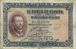 25 Pesetas pesetas 1926 Spain
