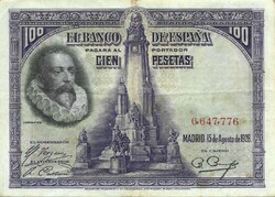 100 Pesetas pesetas 1928 Spain