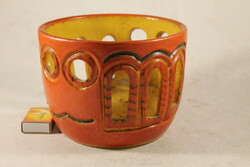 Signed art deco glazed ceramic bowl 968