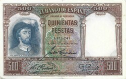 500 Pesetas pesetas 1931 Spain beautiful