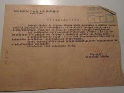 ZA492.33  Mátyásföld község elöljáróságától -Cieleszky István főjegyző 1948  - Medvey - Lippman