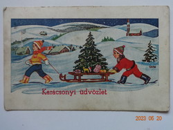 Old Graphic Christmas Card (1938)