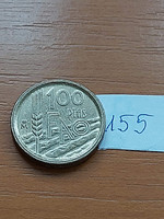 Spain 100 pesetas 1995 fao, aluminum bronze, i. King John Charles 155.