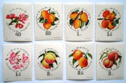 S2086-93 / 1964 Hungarian peach varieties stamp set postal clean