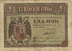 1 Peseta 1938 Spain 2.