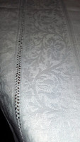Dreamy Art Nouveau silky cotton damask tablecloth - 130 x 130 - art&decoration