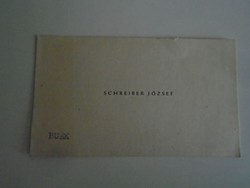 D201562 József Schreiber's business card 1940's (Budapest - Nagycenk labor camp 1945)