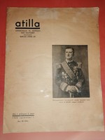 Atilla - Szépirodalmi és művészeti havi folyóirat - Horthy címlapképpel
