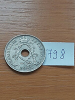 Belgium belgie 25 centimes 1922 copper-nickel, i. King Albert #798