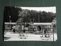 Képeslap, Balatonföldvár, Motel látkép részlet emberekkel